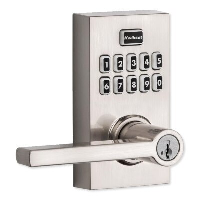 Kwikset SmartCode 917 Series Electronic Halifax Lever, Satin Nickel